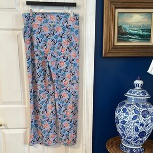 NWT Southwind Apparel Nylon & Spandex Tossed Anchor Wide Leg Palazzo Pants